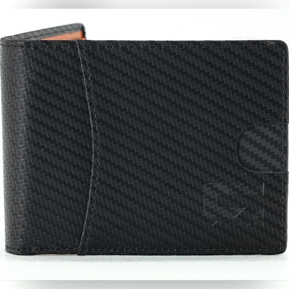 NWT Carbon Fiber Leather Wallet Bifold with RFID Blocking Ships today